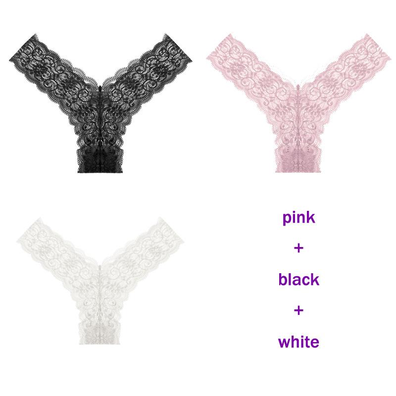 CINOON 3 Teile/los frauen höschen Transparent Low-Taille Unterhose Aushöhlen Tanga Weibliche Nahtlose G-String Sexy Unterwäsche Spitze Dessous panty