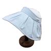 Big Eaves Shell Empty Top Sunscreen Hat Women's UV Protection Can Tie Ponytail Summer Sunshade Sun Hat