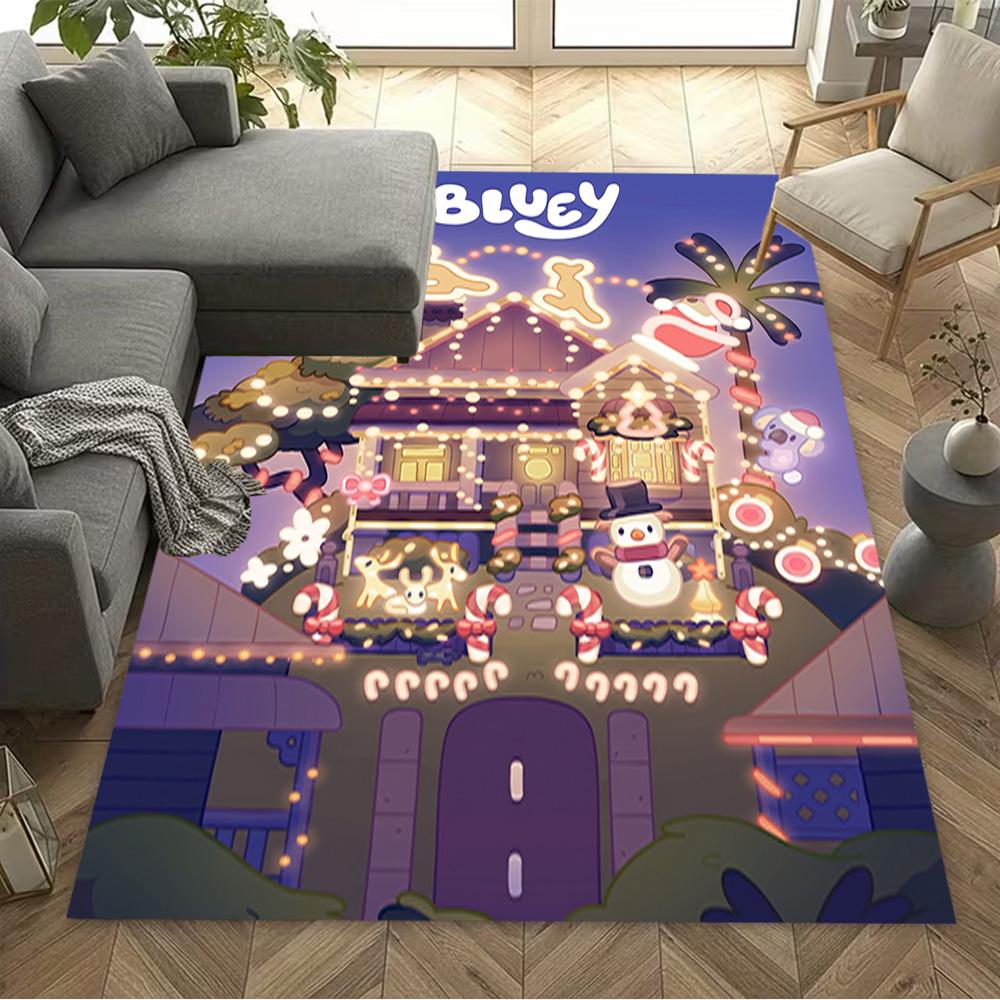 Bluey's Colorful Adventures Floor Rug Office Rug Suitable for Playrooms Study Room Entryway Decorate Room Antislip Carpet Decorate Offices