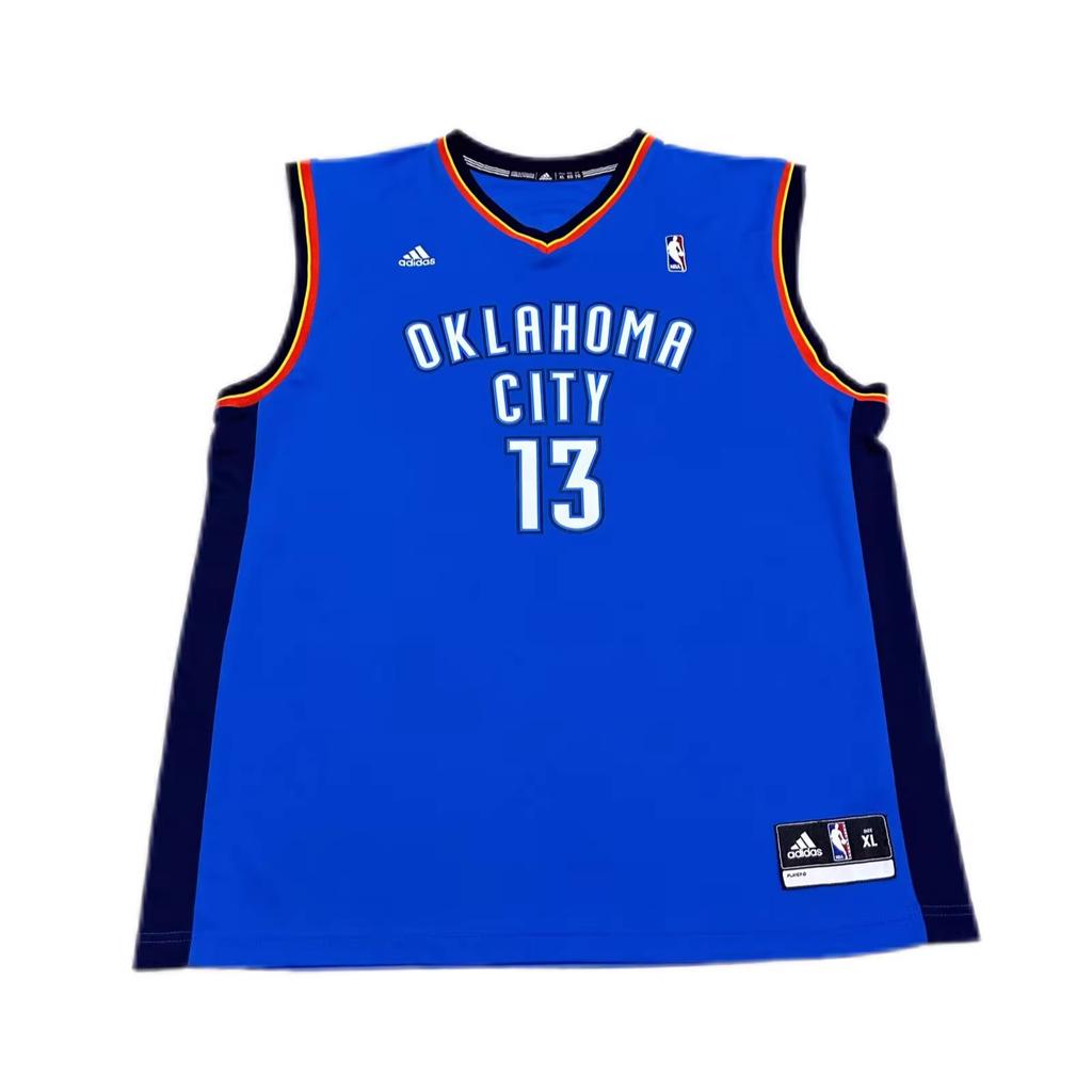 Adidas X NBA Collaboration Oklahoma City Thunder Harden Fashion Comfortable Soft Skin-Friendly Basketball Jersey Unisex jersey Blue 7818A-3CB-AEB1198