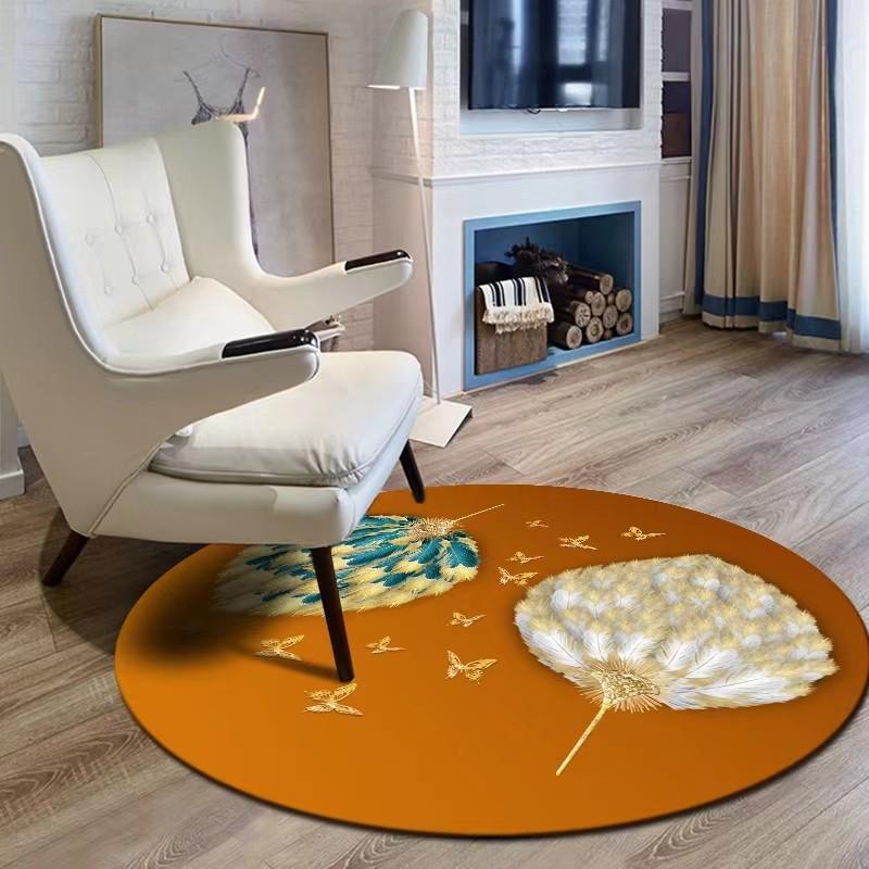 Large Area Living Room Round Rugs Home Bedroom Decor Bedside Carpet Simple Room Decoration Rug Study Cloakroom Carpets Washable