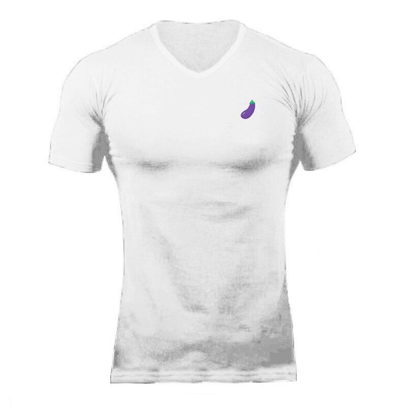 

Muscleguys Мужская летняя тонкая одежда Черная повседневная хлопковая футболка с коротким рукавом и v-образным вырезом с коротким рукавом Мужская молодежная мода Тенденции футболки с рисунком XXL белый