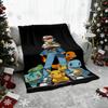 Pokemon Ash Ketchum Pikachu Charmander Squirtle Bulbasaur Flannel Throw Blanket Soft Warm Blanket for Sofa Bed Home Decor Gift