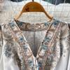 Rochie de primăvară retro franceză cu decolteu în V și mâneci tip felinar pentru figuri minione