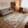 Vintage Classic Flowers Fluffy Living Room Carpet Decoration Bedside Easy Clean Soft Rug Large Area Non-slip Luxury Floor Mats