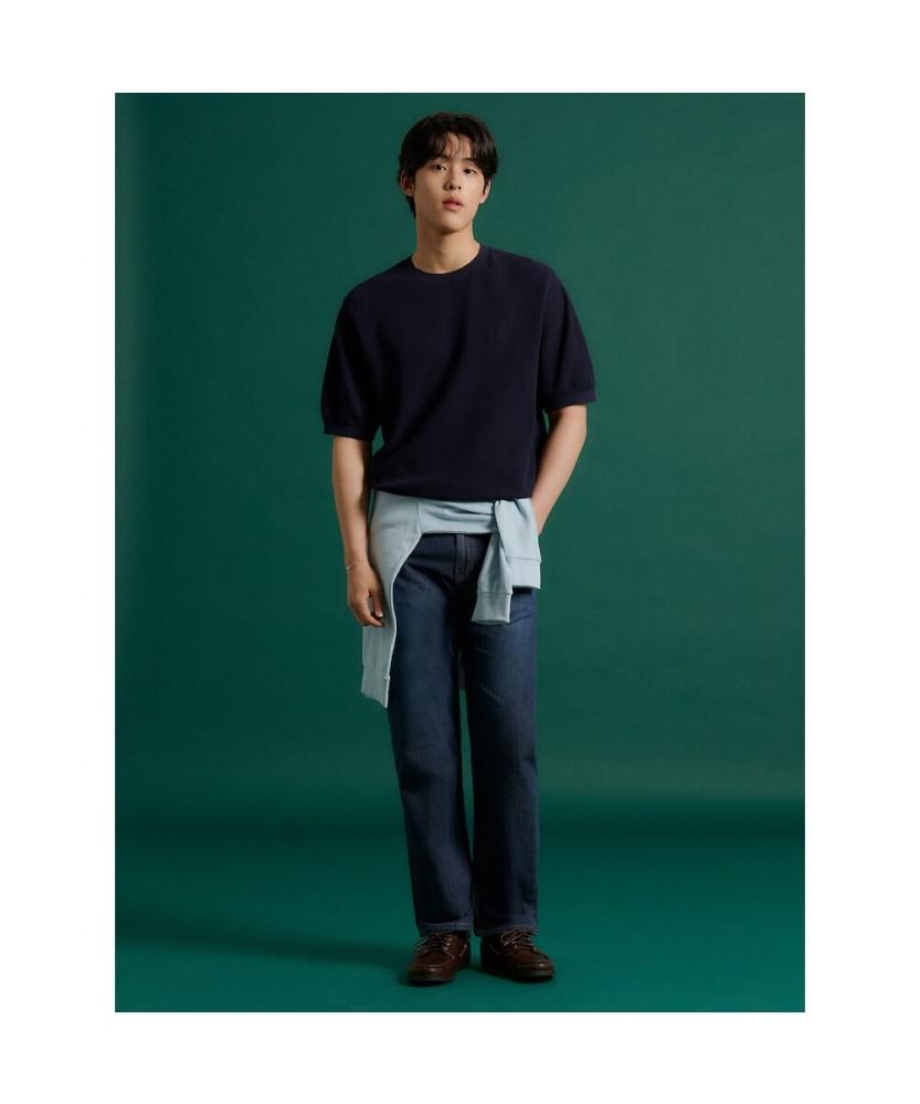 Binpolmen Cotton Round Knit Navy