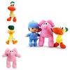 Entzückendes Set aus 4 Pocoyo Elly Pato Loula Weichem Plüsch Stofftier Spielzeug Puppen für Kinder