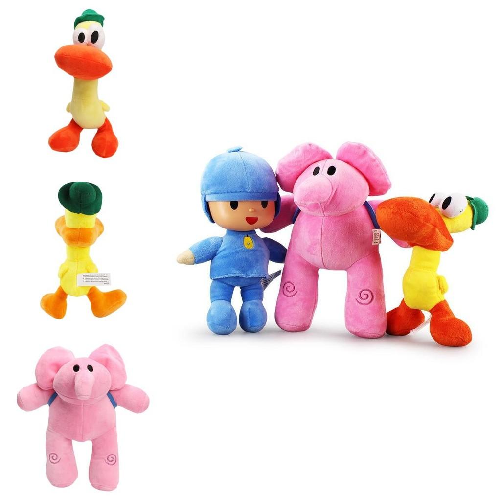 Entzückendes Set aus 4 Pocoyo Elly Pato Loula Weichem Plüsch Stofftier Spielzeug Puppen für Kinder