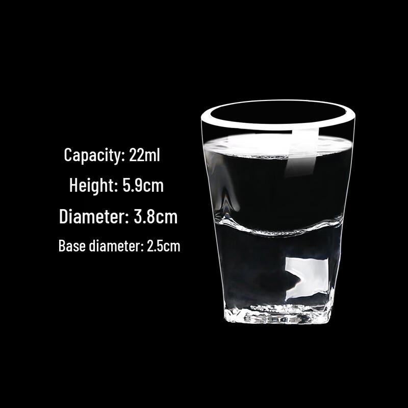 Rhombus Transparent Glass Liquor Shot Glasses