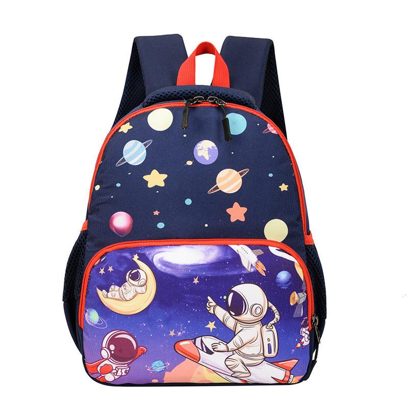 Adorable Dinosaur Cartoon Backpack Breathable Canvas For Kids Boys And Girls 2-6 Years