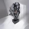 Modern Decorative Figurine - Decorative Sculpture Faces Lovers - FaceS Black