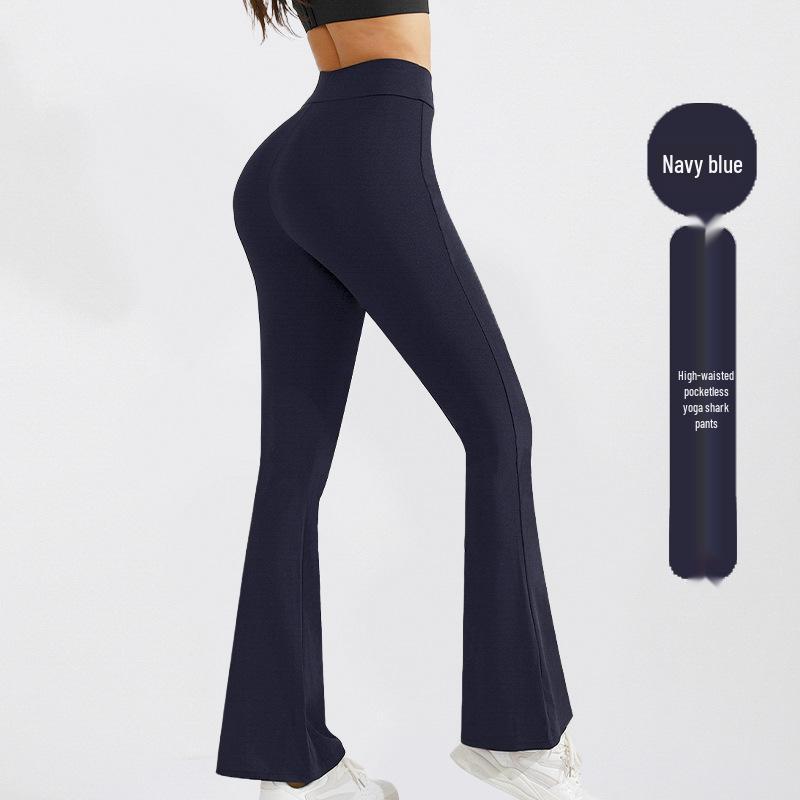 Pantalon de yoga amincissant taille haute micro-évasé pour femme – Style européen et américain élastique