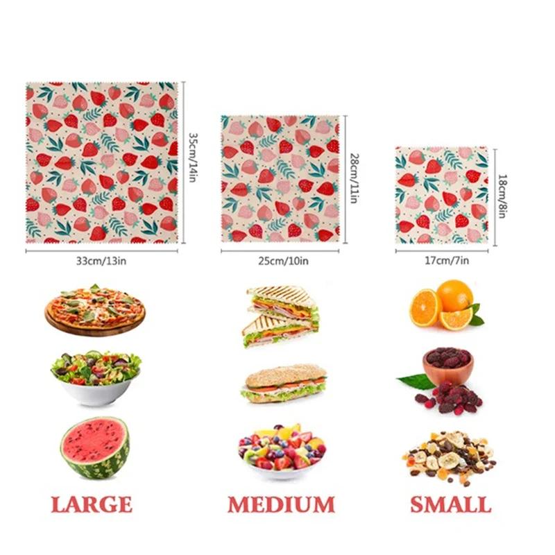 Reusable Food Fresh Keeping Cloth Organic Storage Natural Grade Beeswax Food Wrap Eco Friendly Kitchen Packaging Paper