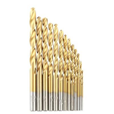 HSS-Titanbeschichteter Spiralbohrer, gerader runder Schaft, 1,5–6,5 mm Set