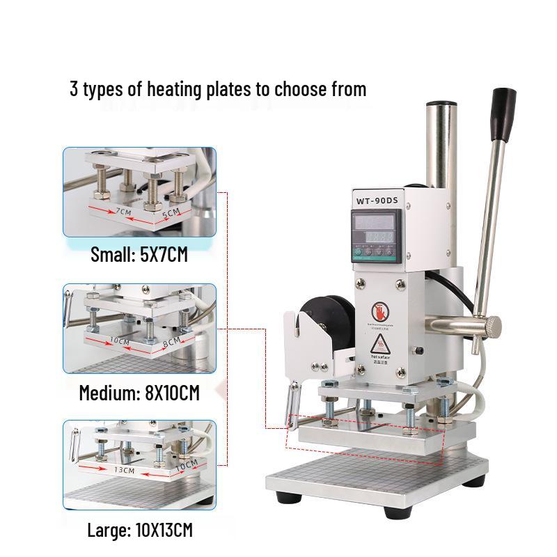 Kompaktowa Ręczna Maszyna do Hot Stampingu i Tłoczenia Folii na Gorąco do Skóry i Papieru