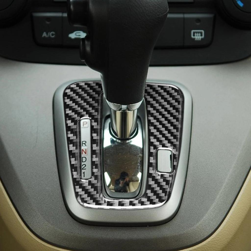 För Honda CRV 2007 2008 2009 2010 2011 Bil Kolfiber Mittkonsol Växelspakspanel Ram Skyddande Dekoration