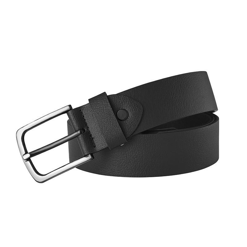 New Men's Retro Simple Versatile Jeans Genuine Leather Belt Buckle Two-color Belt Casual