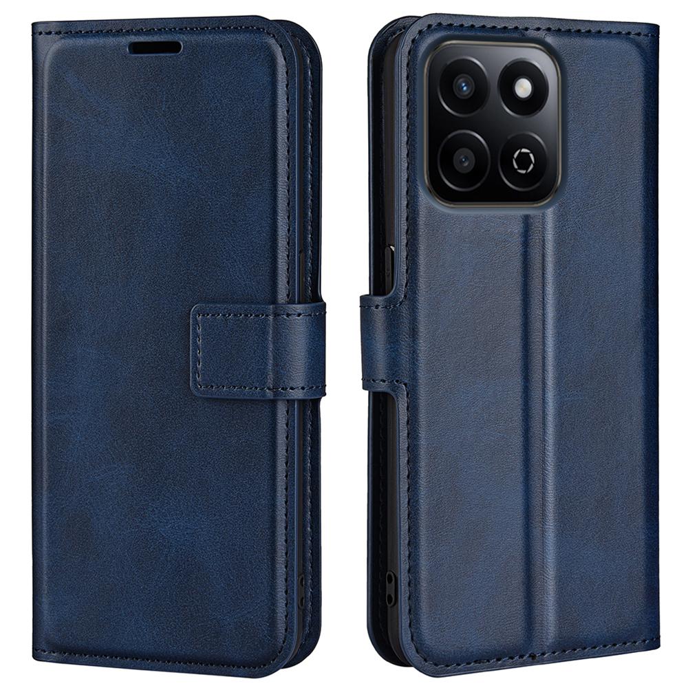 

Для Honor 200 Smart 5G/X7c 4G Чохол-підставка Захист від подряпин Шкіряний чохол для телефону з текстурою теляти Blue