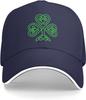 Celtic Knot Shamrock Irish Baseball Cap Adjustable Polyester Casual Summer Hat Adult Unisex