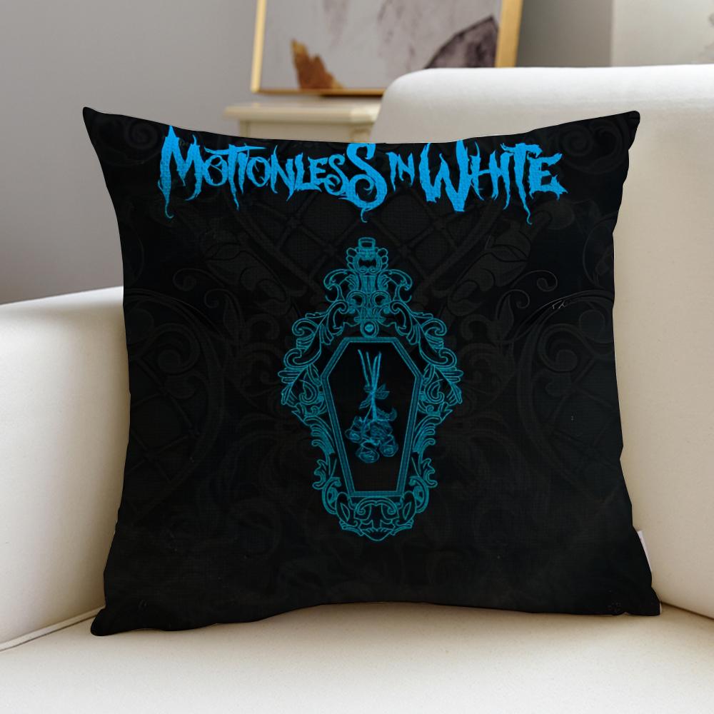 Gothic MMotionless In WhiteS Cushion Cover Breathable and skinfriendly linen pillowcase square removable and washable cushion