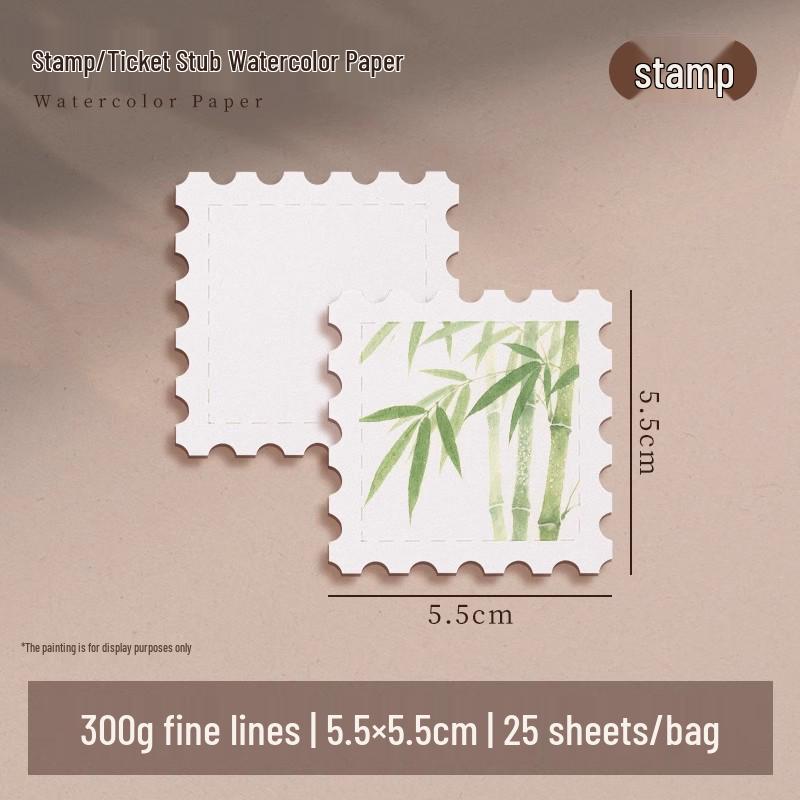 Fine Grain 300g Cotton Watercolor Paper - Round Dye Card for Painting & Drawing