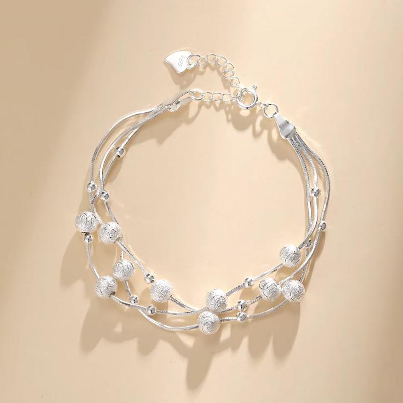 925 Silver Heart Shaped Bracelet For Women Retro Korean Versatile Zircon Charm Bracelets Party Jewelry Gifts