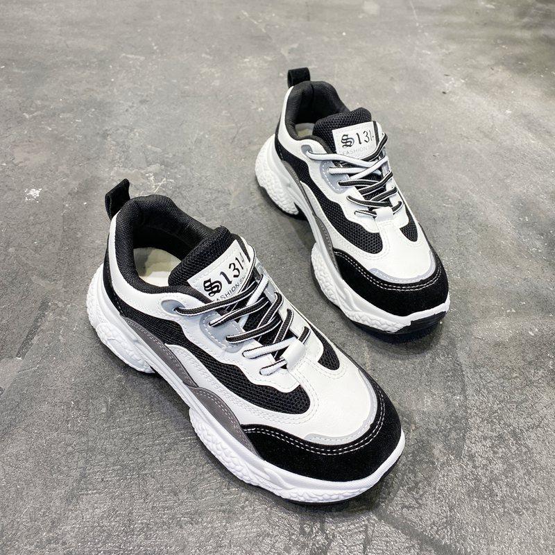 

Dad shoes female 2021 spring Internet celebrity ins tide student thick sole heightening casual sports shoes lightweight casual versatile 35