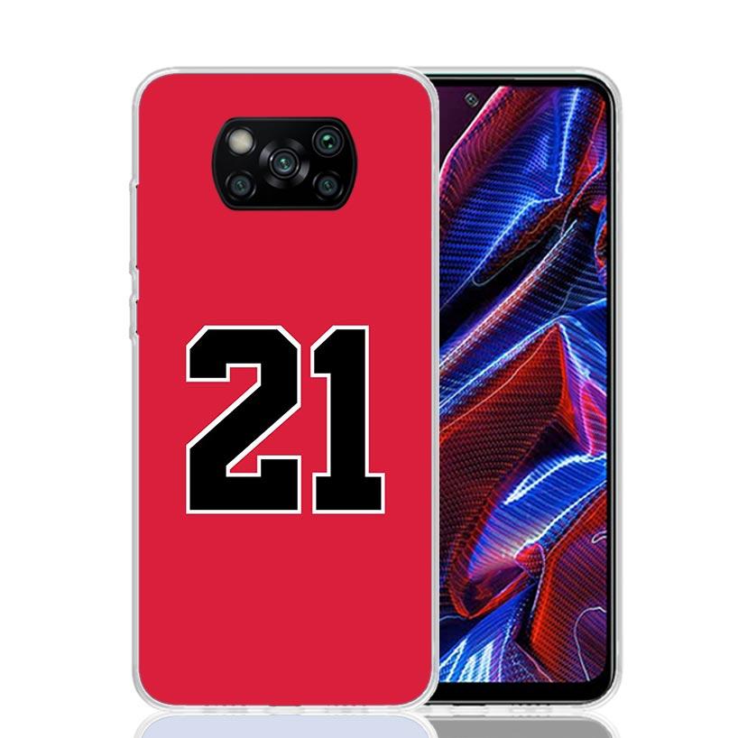 Basketball 23 24 8 Number Case Phone Cover for Xiaomi Poco X3 Nfc X5 X6 X7 X4 Gt F6 F5 Pro F4 F3 M5S M5 M4 M3 5G Trend Fundas Po