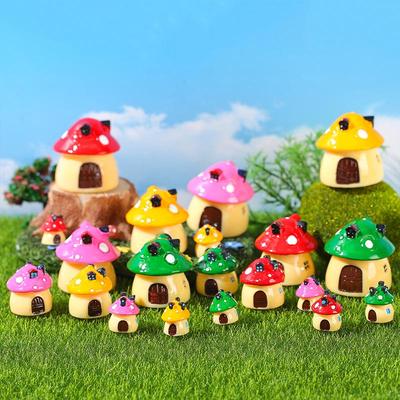 Mediterranean Style Mushroom House Zakka Miniature Landscape Ornament