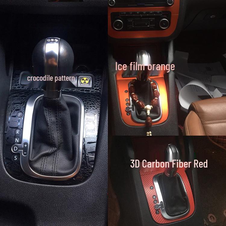 09-14 Volkswagen Scirocco Interior Carbon Fiber Gear Stickers - Free Shipping