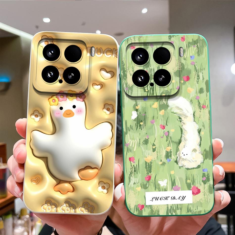 For Xiaomi 15 Pro Case For Xiaomi 14 Pro Phone Cases Various Style Soft Liquid Silicone Mi15 Mi14 Back Cover Anti Drop Bumper