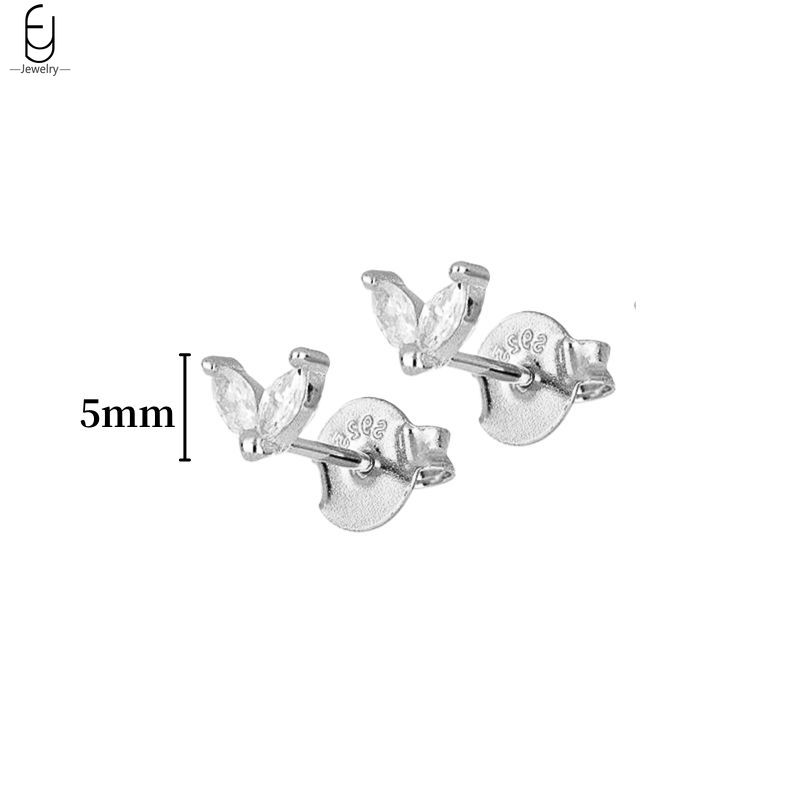 925 Silver Ear Buckles Fashion Hoop Earrings White Crystal Luxury Women's Earrings Wedding Women's Jewelry Premium Gift