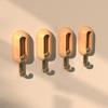 4pcs Self Adhesive Hooks Multipurpose Modern Minimalism Style Punch Free Strong Load Bearing Wall Coat Hooks Nature