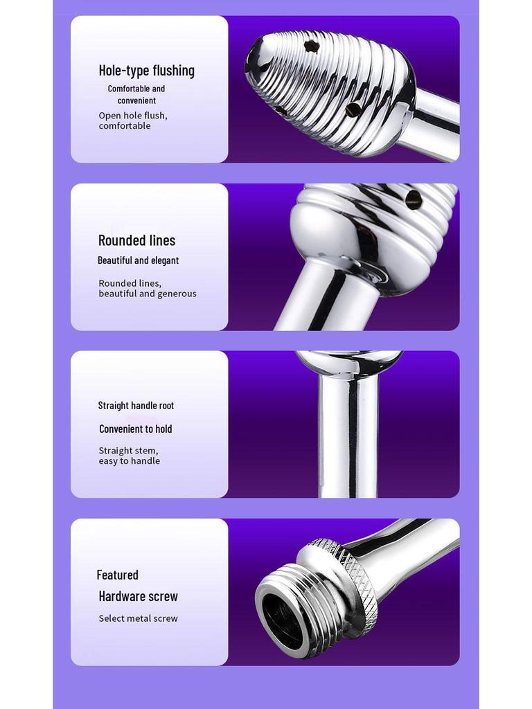 Premium Threaded Metal Douche for Intimate Hygiene and Adult Play