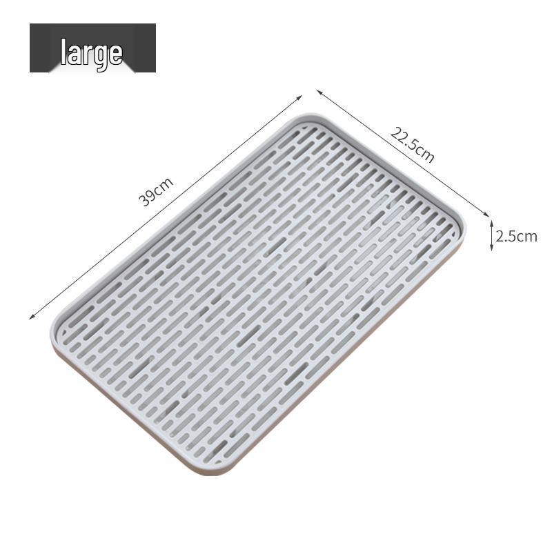 Simple Double-Layer Drainable Tea Tray - Detachable, Washable for Kitchen or Tea Room