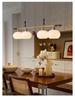 Medieval Persimmon Chandelier & Wabi-Sabi Walnut Table Lamp for Retro B&B and Hotel Bars.