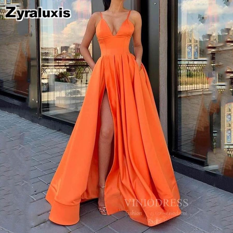 Neues Frühlings-Schlankheits-Farbblock-Träger-High-Low-Abend-Chiffonkleid