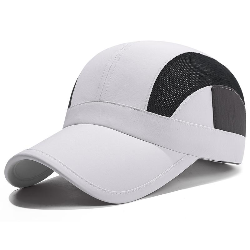 Summer Quick-Dry Baseball Cap Brim Spliced Net Cap Outdoor Sports Sun Hat Cap