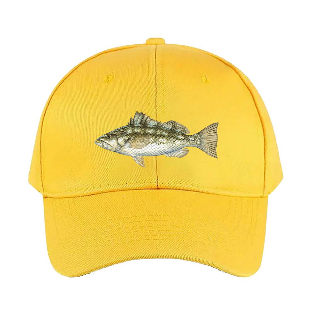 Seabass Shaped Caps Summer Adult Baseball Cap Adjustable with Curved Brim Duckbill Hat Protection Sun Hats Casual