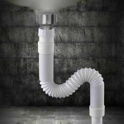 Kitchen Syphon Trap Connector Sink Flexible Waste Pipe