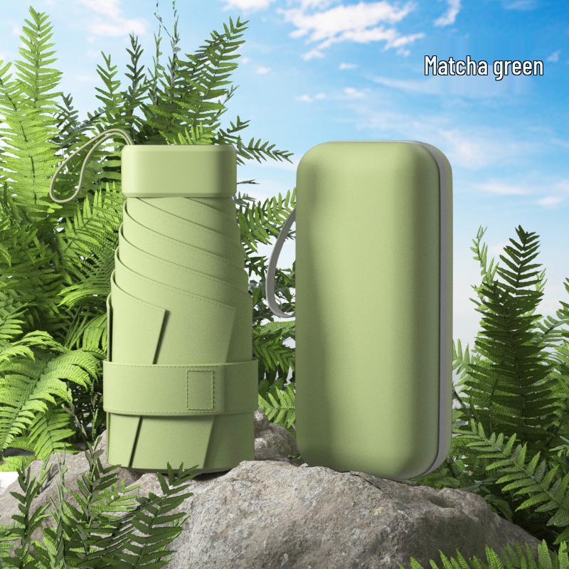 Compact Ultralight Dual-Use Mini Umbrella: Portable Anti-UV Sunshade for Women, Perfect for Sunny and Rainy Days