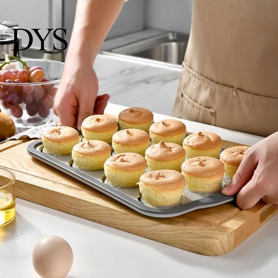 Muffins Baking Tray Silicone Muffin Pan for Baking, 6/12-Cavity Easy Release Cake Clean Mold, Food Grade Nonstick Cupcake Mold Kitchen Flexible Cups