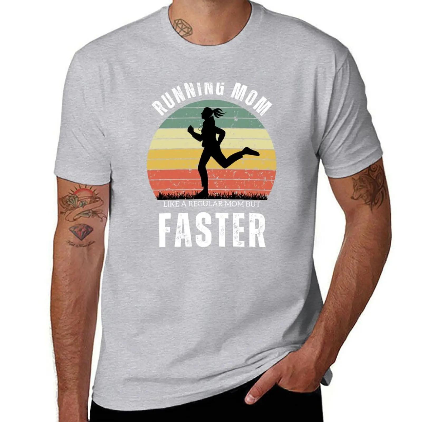 

Runner Mom Gift in vintage Retro sunset graphic TShirt customizeds korean fashion customs men clothing S