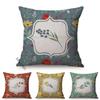 Green Summer Sofa Decoration Throw Pillow Case Colorful Flower Bouquet Oil Painting Square Pillowcase Chair Cushion Cover