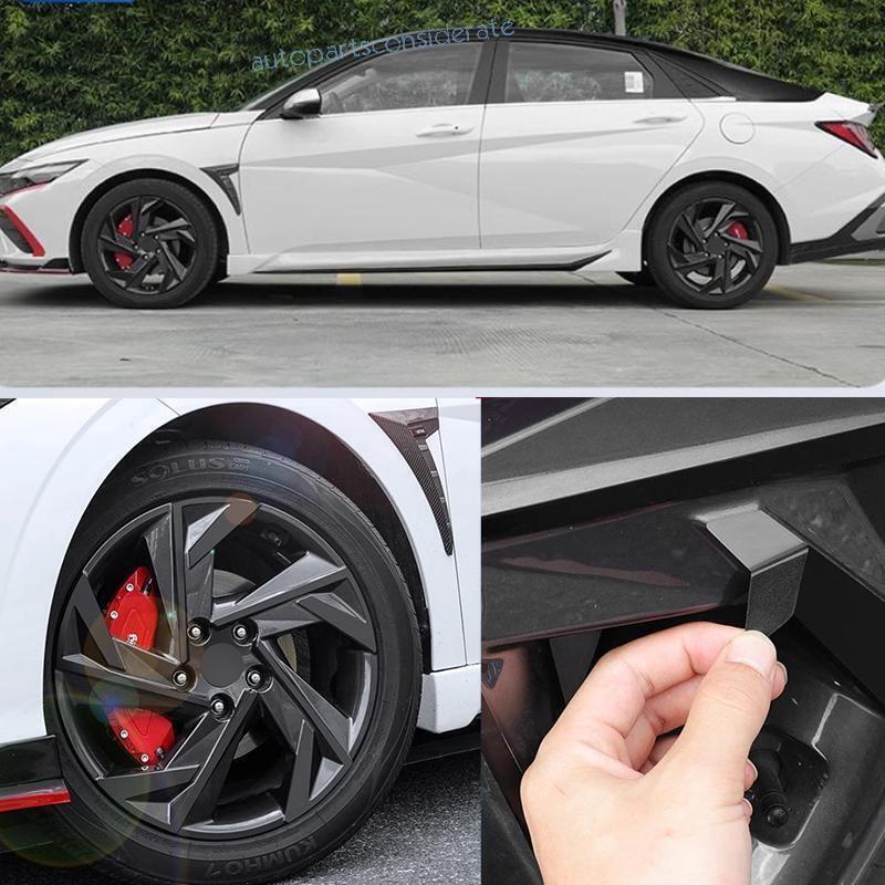 Для Hyundai Elantra 2024-2025 Черная наклейка Кольцо-заглушка центрального отверстия колеса Накладка-наклейка
