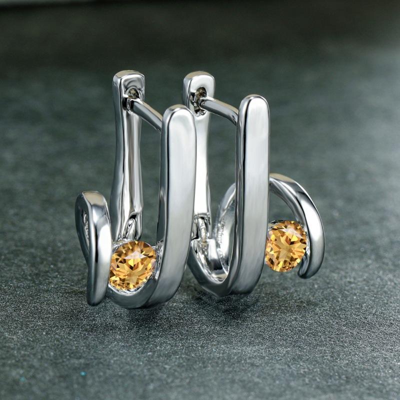 

wih new single diamond cross ear buckle women s personality high-end niche design earrings ear buckle