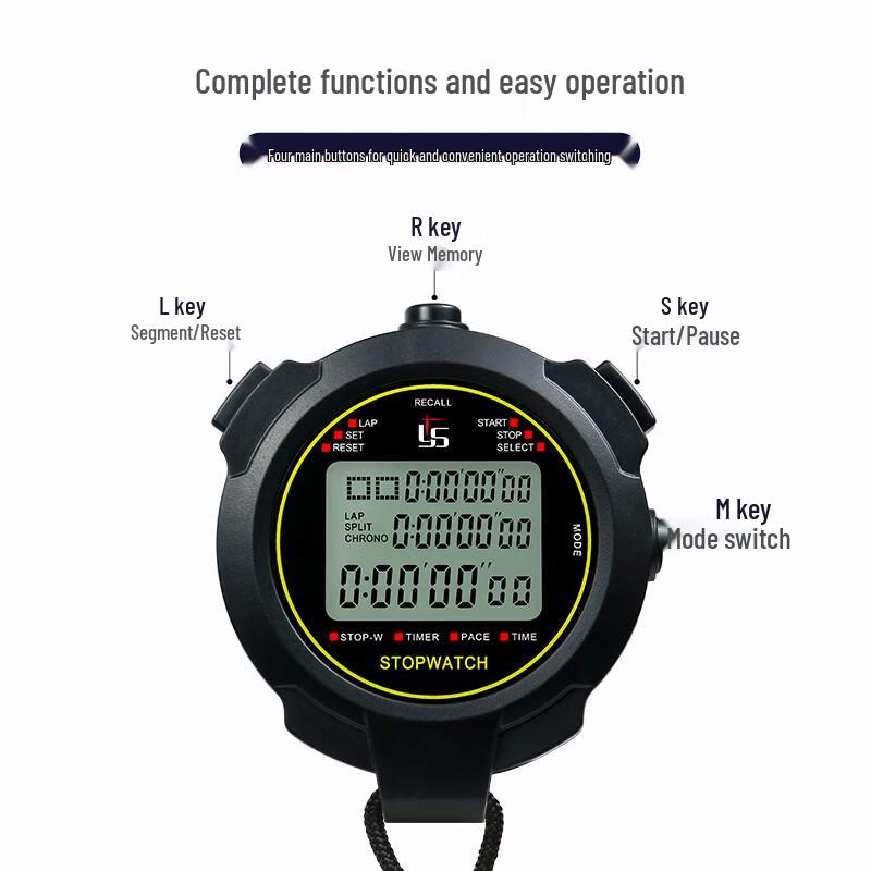 Luoweini Multi-function Sports Referee Digital Stopwatch Timer
