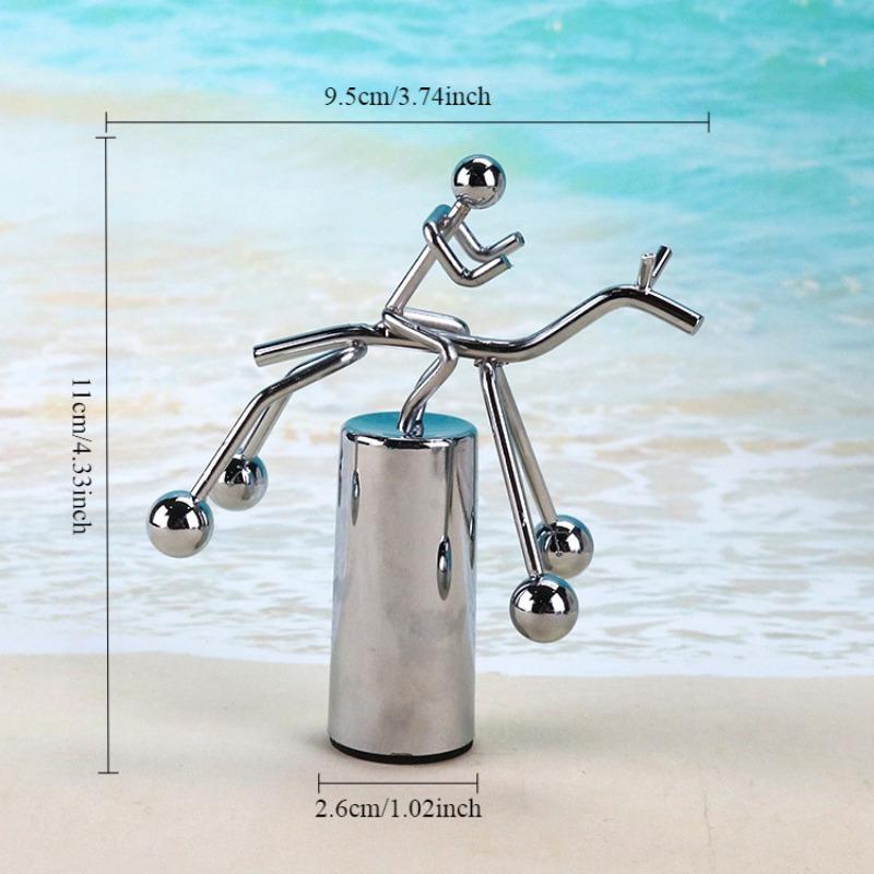 

1Pc Creative Metal Men s Riding Statue Balance, Home and Office Tabletop Decor, Indoor/Outdoor Use