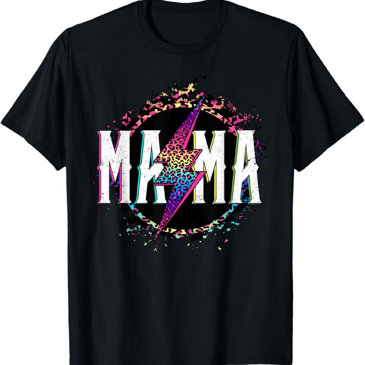 Mama Rainbow Leopard Lightning T-Shirt XXXXXL разноцветный