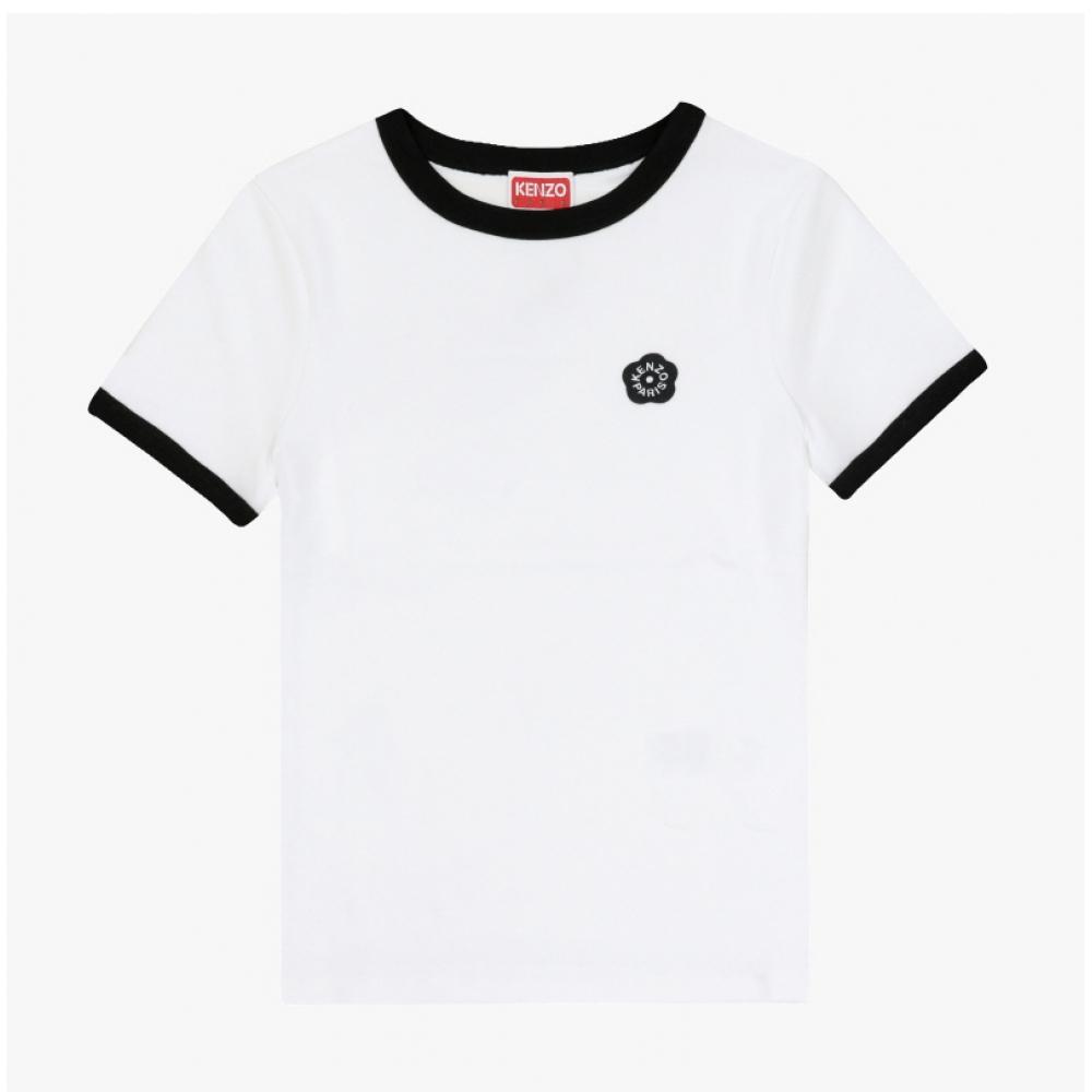 Kenzo Boke Flower ConTraST Ringer Women S T ShirT ff52TS1564Sj 01
